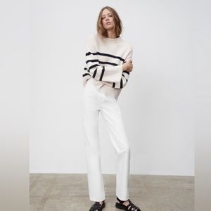 Zara Striped Knit Oversized Sweater